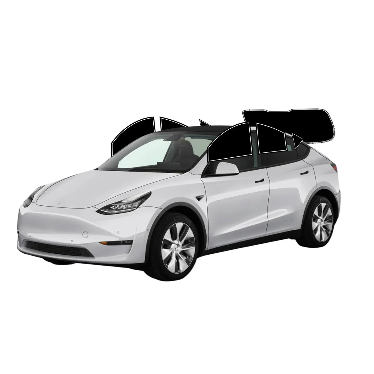 Car Pre-Cut Window Tint for Tesla Model 3/Y/S/X Cybertruck Automotive Window Tint Sun Protection Film Complete Customized Kit