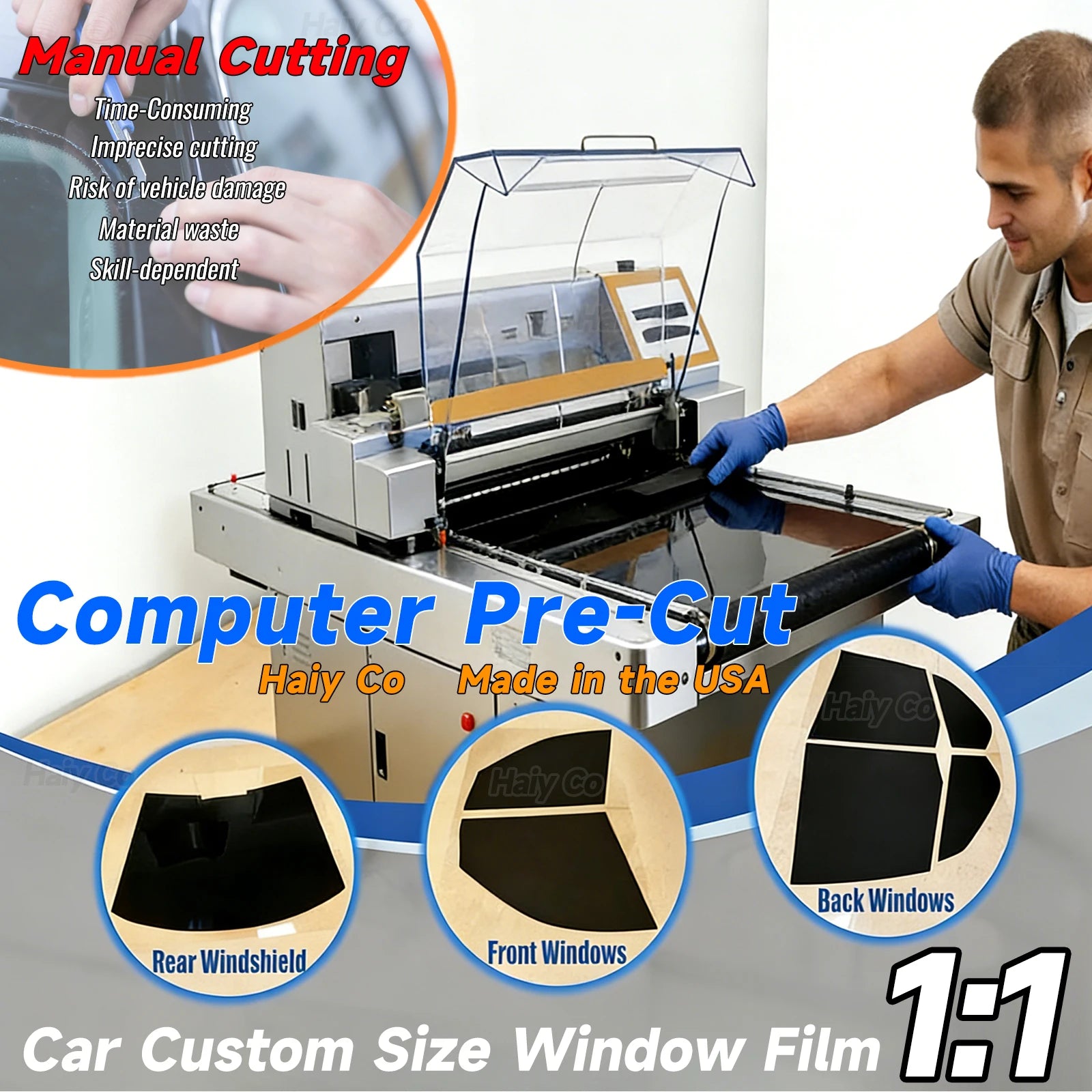 Car Pre-Cut Window Tint for Tesla Model 3/Y/S/X Cybertruck Automotive Window Tint Sun Protection Film Complete Customized Kit