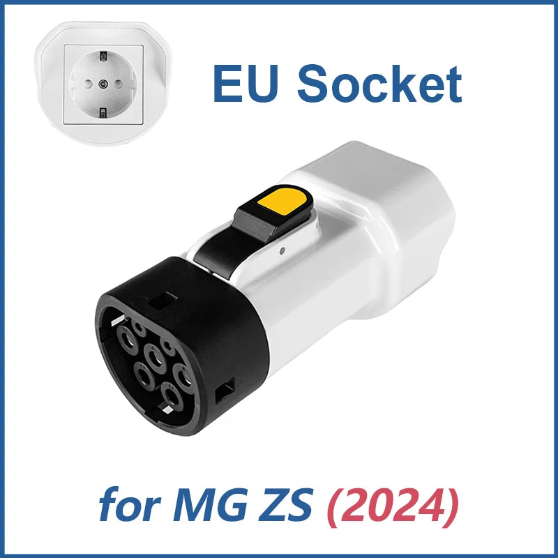 EVqiaoyi Type2 V2L Discharger Adapter 16A 3.5KW Type2 Car Discharge Plug with EU Socket for Camping, BYD Jaecoo MG Renault