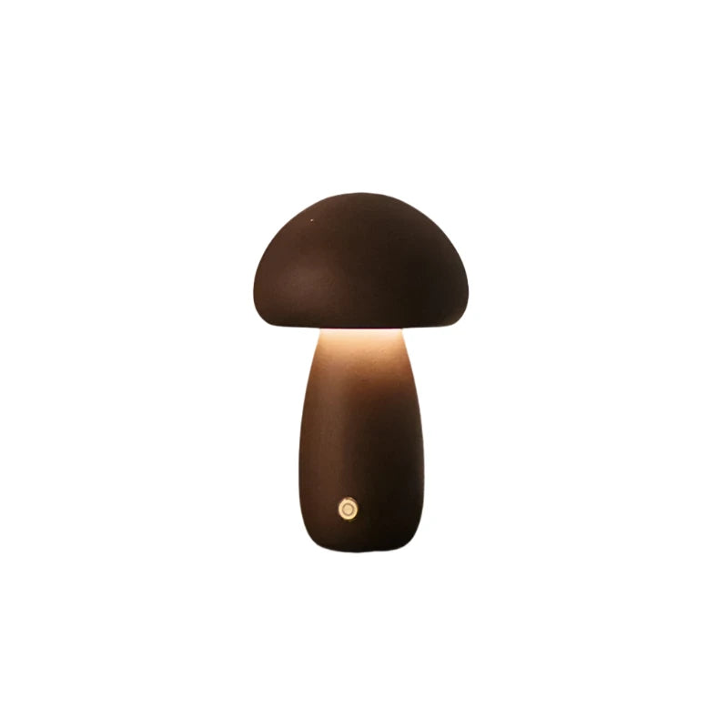 Wooden Mushrooms Night Light Touch