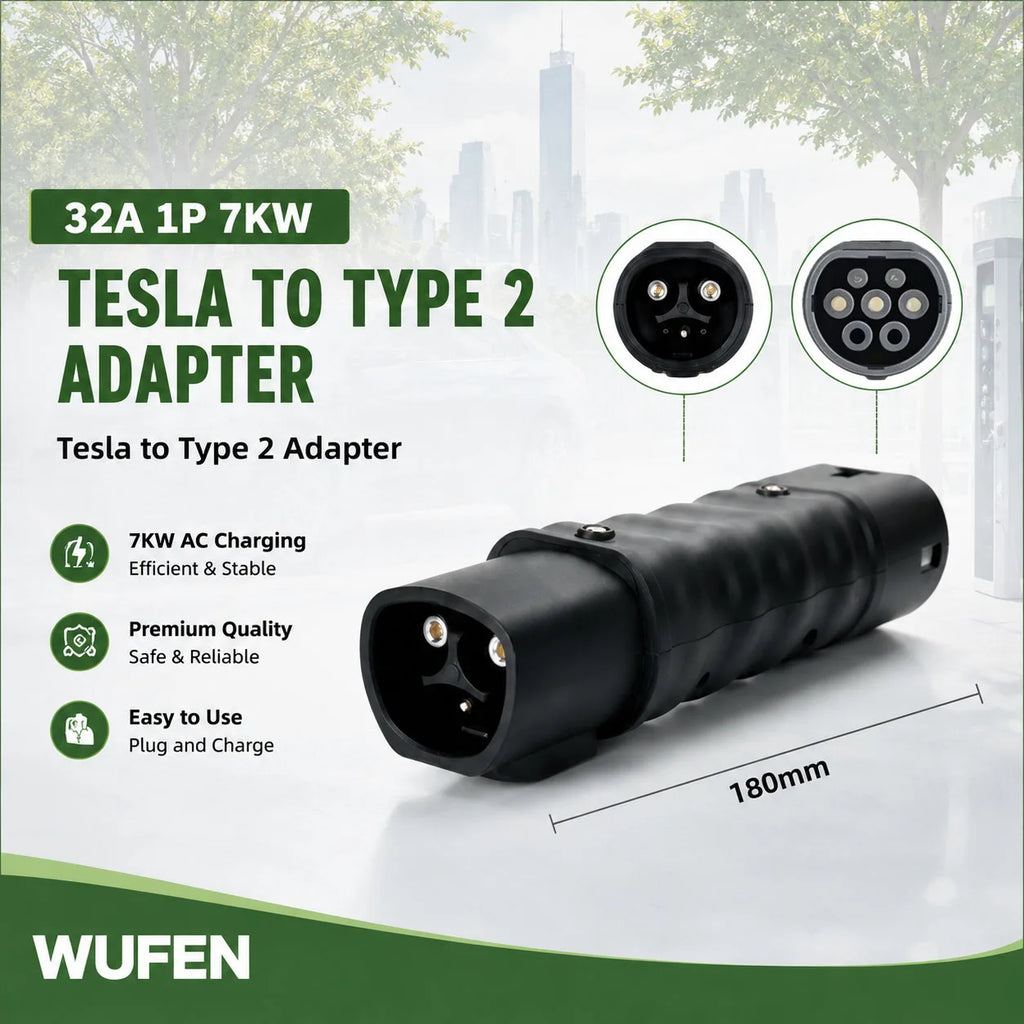 For All Standard EV Charger and EV Charging Adapter Type 1 to Type 2 Adapter Tesla to GBT Converter GBT to J1772 Charger Adapter