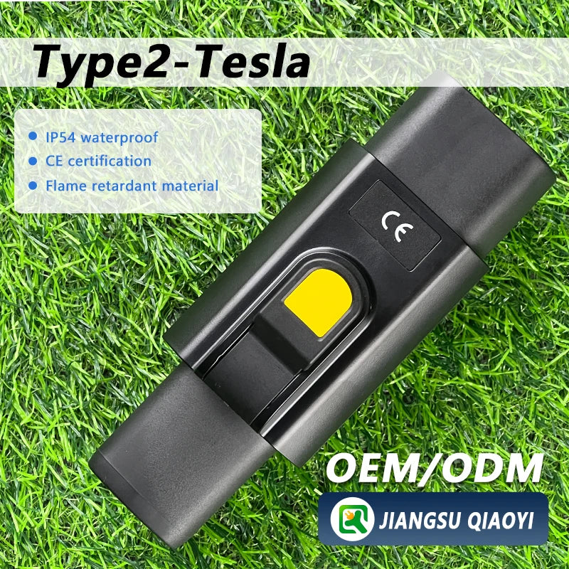 EVqiaoyi TYPE2 To Tesla Adapter 7.2kw TYPE2 Charging Pile to Tesla NACS Car Adaptor Suitable For Model 3/Y/X/S Accessories