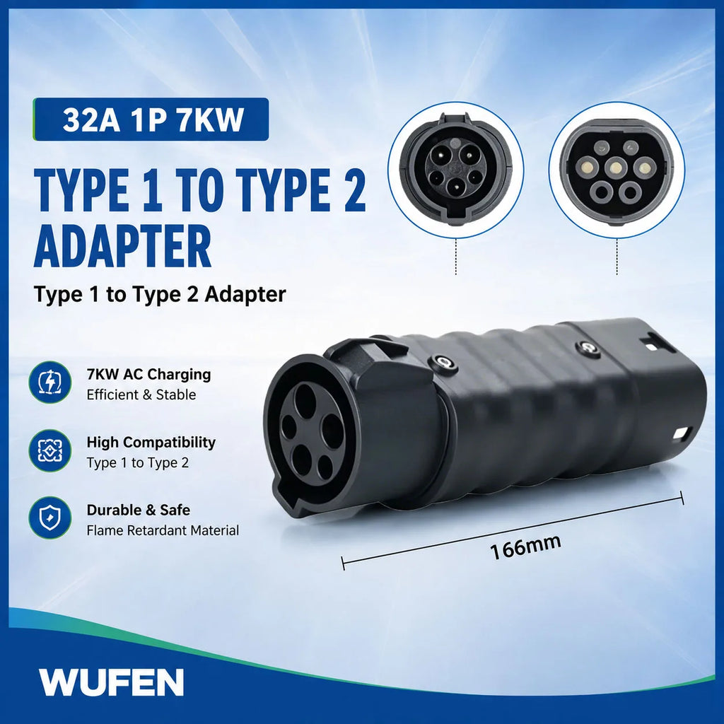 For All Standard EV Charger and EV Charging Adapter Type 1 to Type 2 Adapter Tesla to GBT Converter GBT to J1772 Charger Adapter
