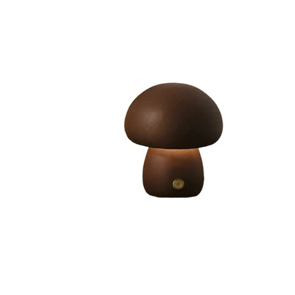 Wooden Mushrooms Night Light Touch