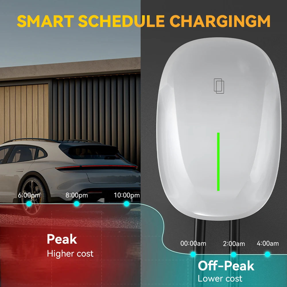 JDMEX Type2 EV Charging Station 7KW 32A 1Phase Fast Charging TYPE1 GBT Car Charger EVSE Wallbox Charger 5Mfor Electric Vehicle