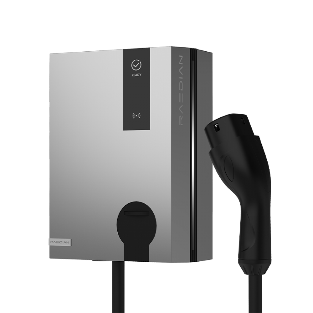 RAEDIAN NEO 7.4 kW Wallbox – Tethered 5 m Type 2, Wi-Fi/Bluetooth, RFID, Dynamic Load Balancing (single-phase)